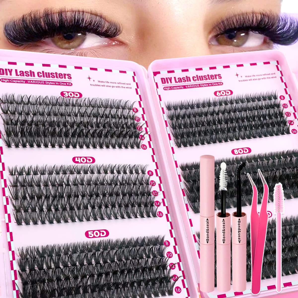 30 Raw 150 Pairs Asian False Eyelash Set Book With Natural Styles. Lightweight, Reusable Lashes For Everyday And Glam Makeup Looks.
